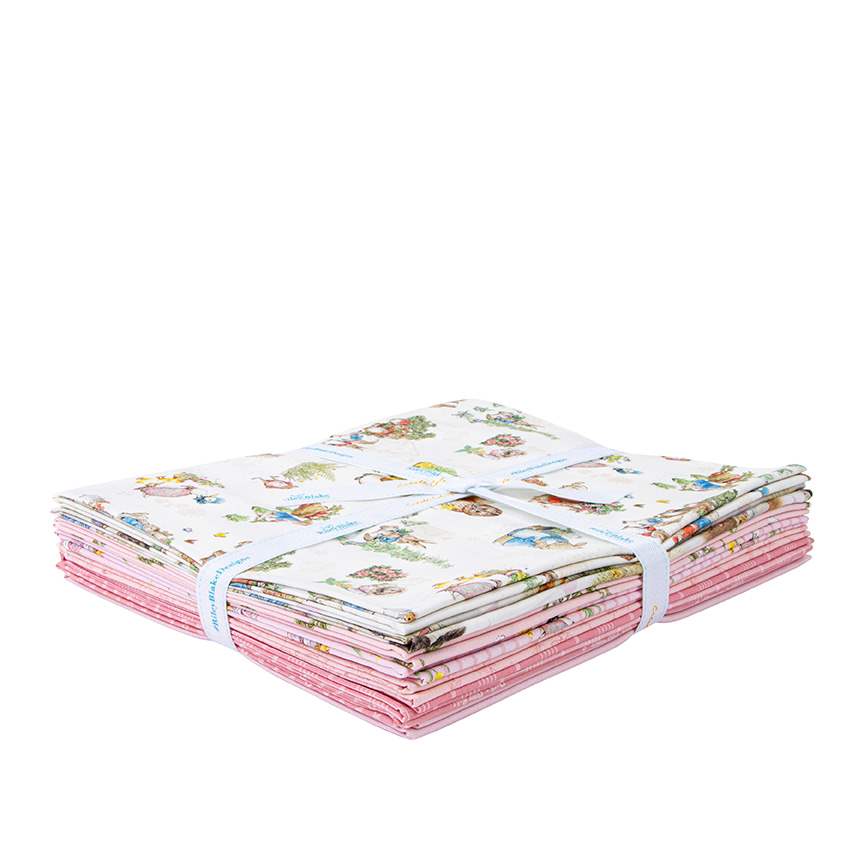 PETER RABBIT & FRIENDS: 1-Yard Bundle-Pink (8 pc)