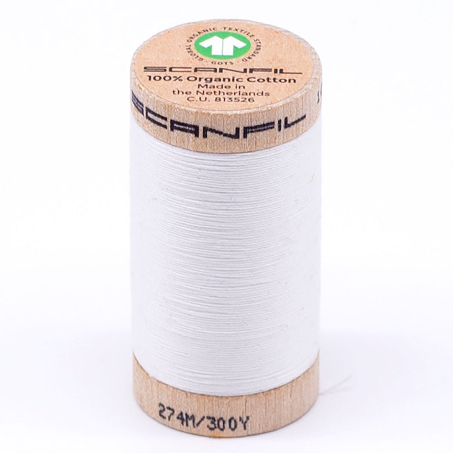 Scanfil Organic Cotton Thread 30wt- Bright White