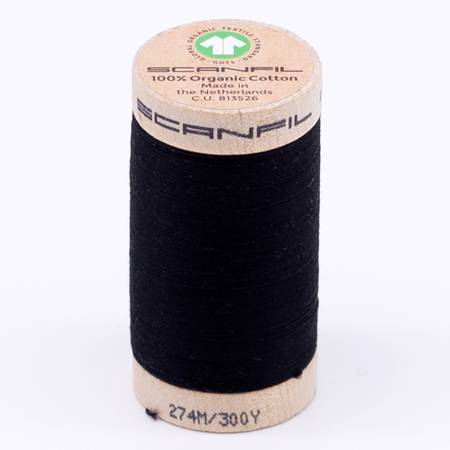 Scanfil Organic Cotton Thread 30wt- Jet Black