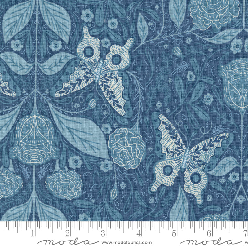 WOODLAND WONDER: Vintage Butterfly-Dusk (1/4 Yard)