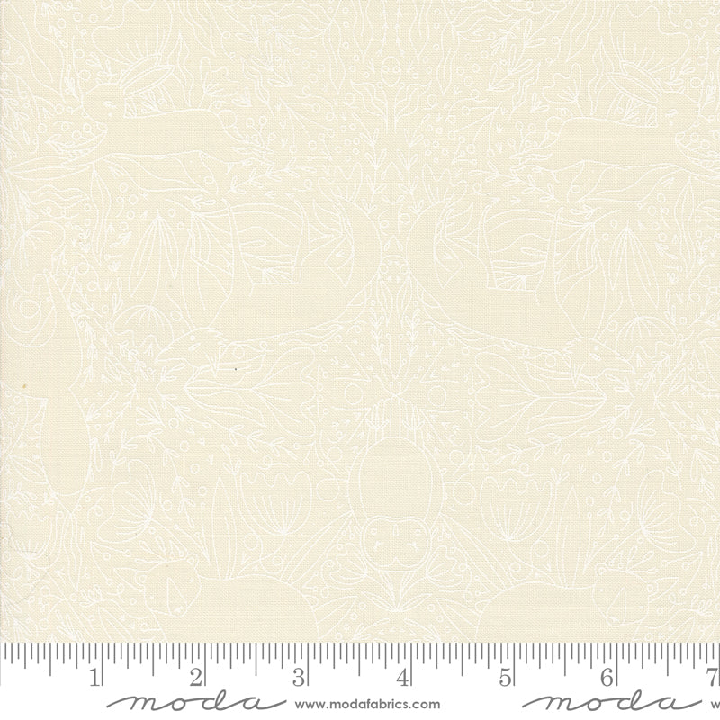 WOODLAND WONDER: Frolic-Cloud White (1/4 Yard)