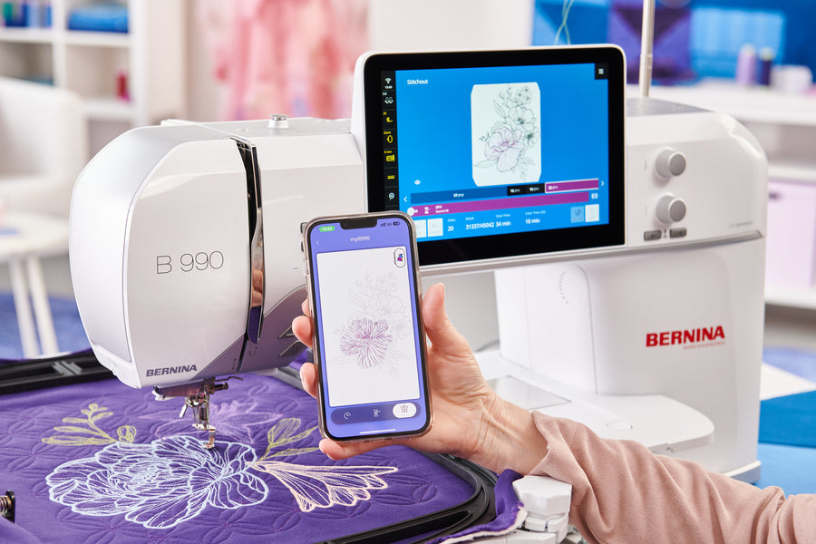 The BERNINA 990 and B 790 PRO: All About Design Transer, Wifi Connection and using the APP