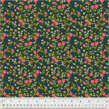 Heather Ross BY HAND: Mousy Floral-Pasture (1/4 Yard)