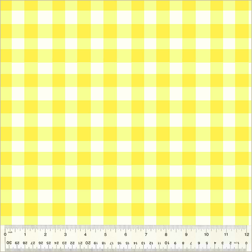 Heather Ross BY HAND: Essential Gingham-Lemon (1/4 Yard)