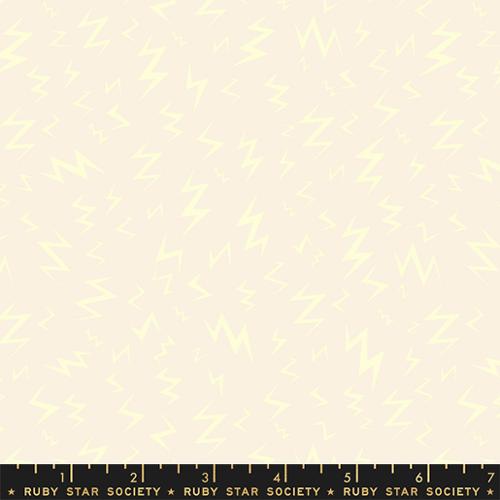 Ruby Star Society TINY FRIGHTS: Lighting Bolts-Neon Yellow Glow in the Dark (1/4 Yard)