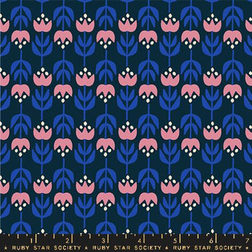 Ruby Star Society WOODLAND PARK: Gathering-Teal Navy (1/4 Yard)