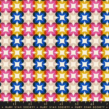 Ruby Star Society WOODLAND PARK: Flower Plaid-Blue Ribbon (1/4 Yard)