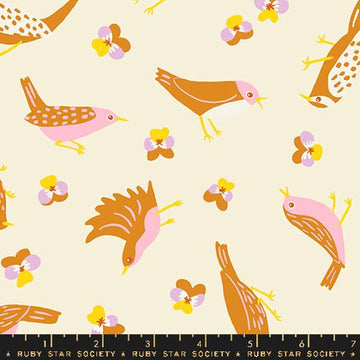 Ruby Star Society BIRD IS THE WORD: Migration-Natural (1/4 Yard)