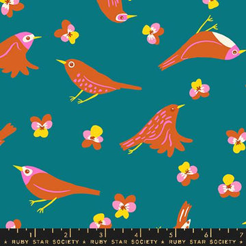 Ruby Star Society BIRD IS THE WORD: Migration-Storytime (1/4 Yard)