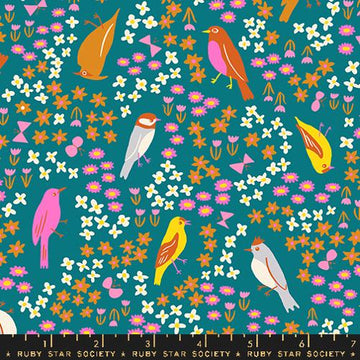 Ruby Star Society BIRD IS THE WORD: Spark Bird-Storytime (1/4 Yard)