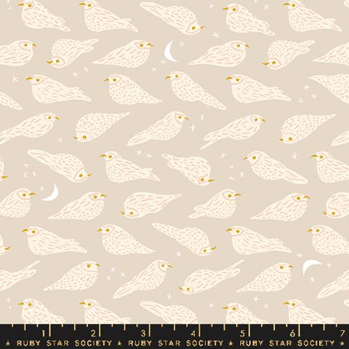 Ruby Star Society BIRD IS THE WORD: Whippoorwill-Sandbox (1/4 Yard)