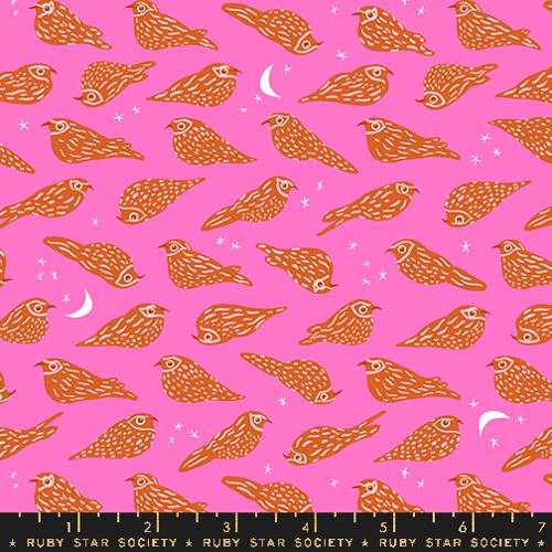 Ruby Star Society BIRD IS THE WORD: Whippoorwill-Lipstick (1/4 Yard)