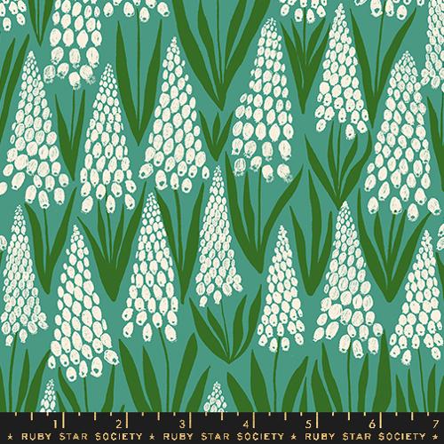 Ruby Star Society ENDPAPER: Muscari-Watercress (1/4 Yard)