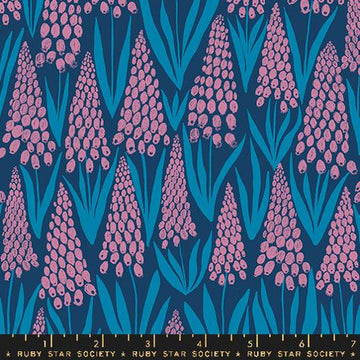 Ruby Star Society ENDPAPER: Muscari-Bluebell (1/4 Yard)