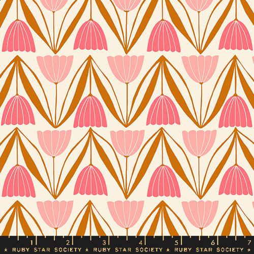 Ruby Star Society ENDPAPER: Tulips-Natural (1/4 Yard)