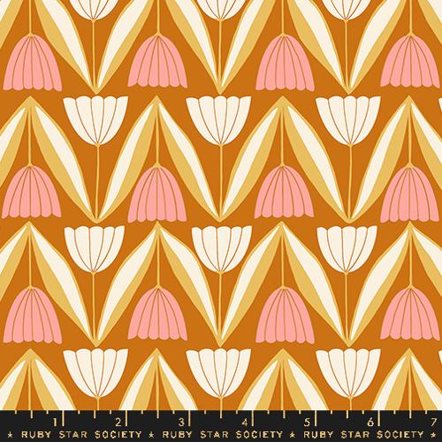 Ruby Star Society ENDPAPER: Tulips-Saddle (1/4 Yard)