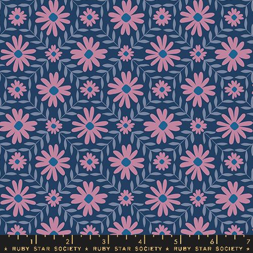 Ruby Star Society ENDPAPER: Floral Endpaper-Bluebell (1/4 Yard)