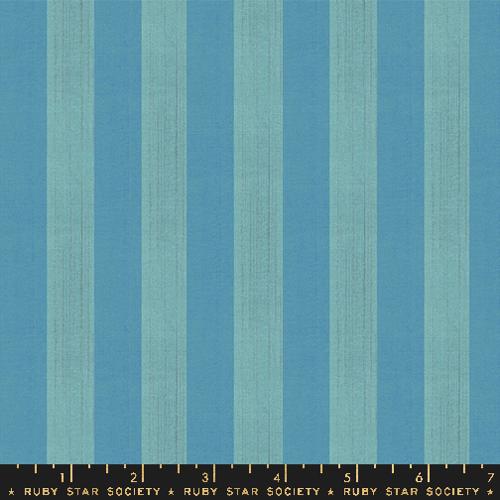 Ruby Star Society Warp Weft-OOH LUCKY LUCKY: Clothesline Stripe-Turquoise (1/4 Yard)