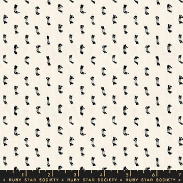 Ruby Star Society Warp Weft-OOH LUCKY LUCKY: Flicker-Natural Black (1/4 Yard)