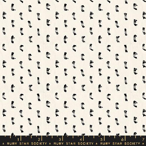 Ruby Star Society Warp Weft-OOH LUCKY LUCKY: Flicker-Natural Black (1/4 Yard)