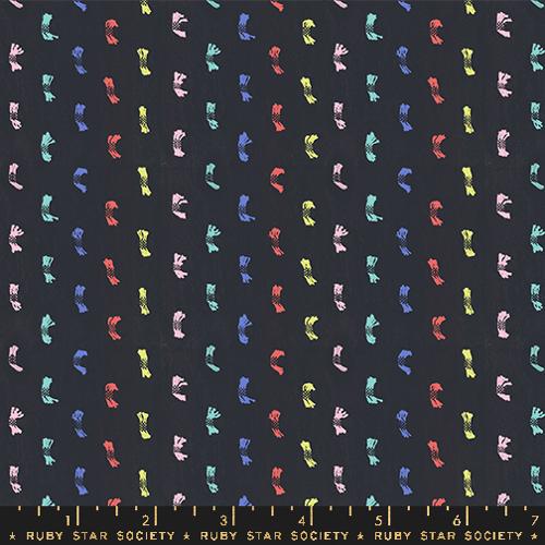 Ruby Star Society Warp Weft-OOH LUCKY LUCKY: Flicker-Soft Black (1/4 Yard)