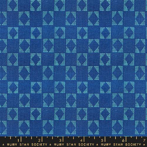 Ruby Star Society Warp Weft-OOH LUCKY LUCKY: Star-Bluebell (1/4 Yard)