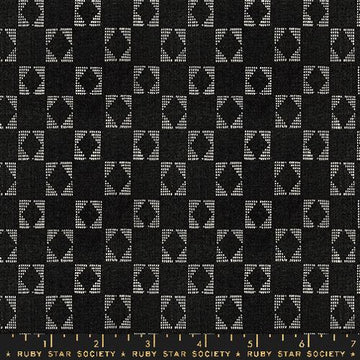 Ruby Star Society Warp Weft-OOH LUCKY LUCKY: Star-Soft Black (1/4 Yard)