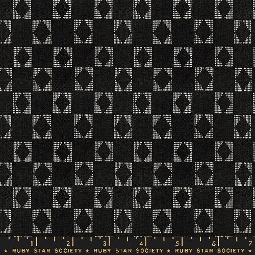 Ruby Star Society Warp Weft-OOH LUCKY LUCKY: Star-Soft Black (1/4 Yard)