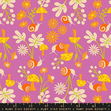 Ruby Star Society ANIMAL ANIMAL: Snail Garden-Heliotrope (1/4 Yard)