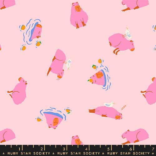 Ruby Star Society ANIMAL ANIMAL: Capybara-Cotton Candy (1/4 Yard)