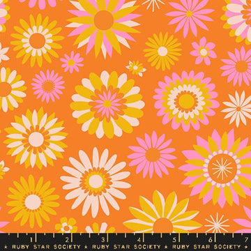 Ruby Star Society CAROUSEL: Kaleidoscope-Orange (1/4 Yard)