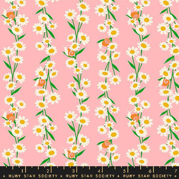 Ruby Star Society CAROUSEL: Daisy Chain Floral Snails-Balmy (1/4 Yard)