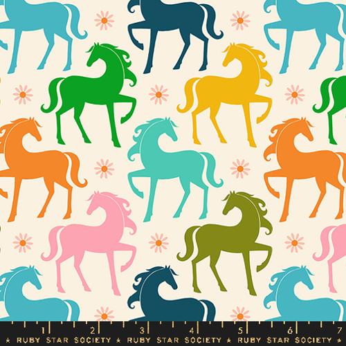 Ruby Star Society CAROUSEL: Fancy Horse-Natural (1/4 Yard)