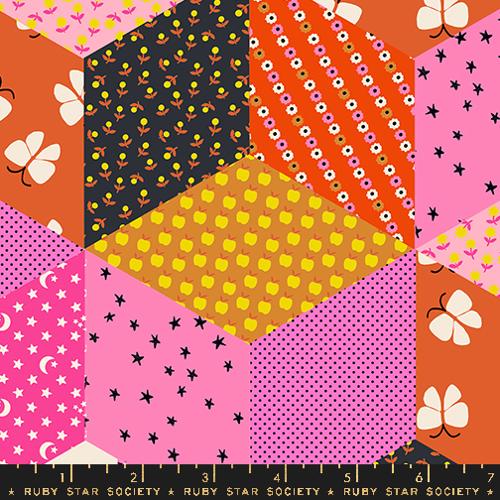 Ruby Star Society OOH LUCKY LUCKY: Tumbling Blocks-Lucky Pink (1/4 Yard)