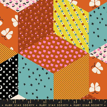 Ruby Star Society OOH LUCKY LUCKY: Tumbling Blocks-Caramel (1/4 Yard)