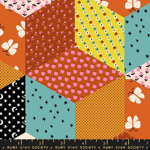 Ruby Star Society OOH LUCKY LUCKY: Tumbling Blocks-Caramel (1/4 Yard)