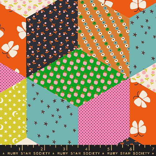 Ruby Star Society OOH LUCKY LUCKY: Tumbling Blocks-Vivid (1/4 Yard)