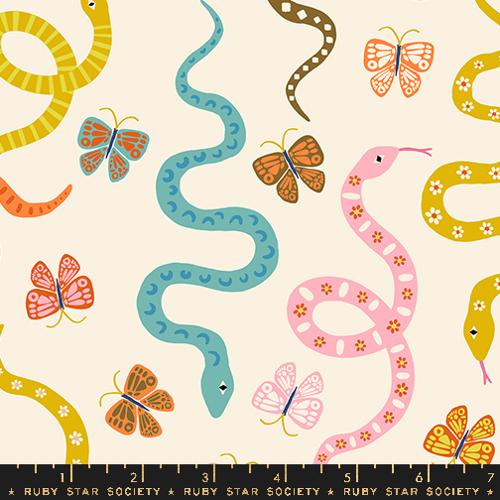 Ruby Star Society OOH LUCKY LUCKY: Garden Snake-Natural (1/4 Yard)