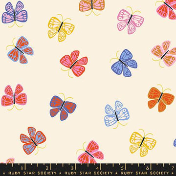 Ruby Star Society OOH LUCKY LUCKY: Butterfly-Natural (1/4 Yard)