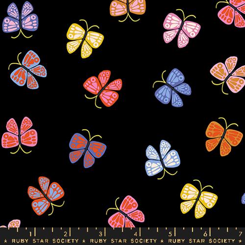 Ruby Star Society OOH LUCKY LUCKY: Butterfly-Black (1/4 Yard)