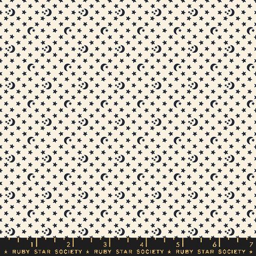 Ruby Star Society OOH LUCKY LUCKY: Moon and Stars-Natural (1/4 Yard)