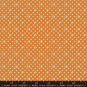 Ruby Star Society OOH LUCKY LUCKY: Moon and Stars-Caramel (1/4 Yard)