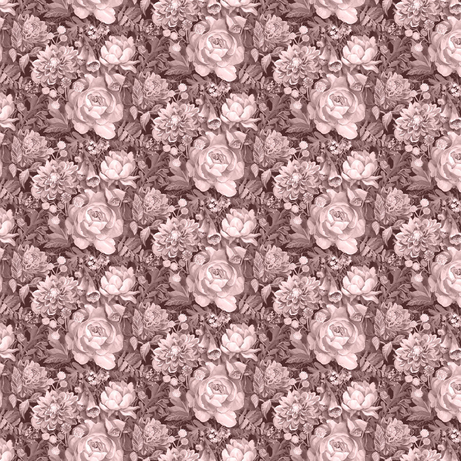 ELEGANCE: Floral-Sepia (1/4 Yard)