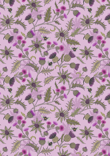 HIGHLANDS: Bee Thistle-Light Heather (1/4 Yard)