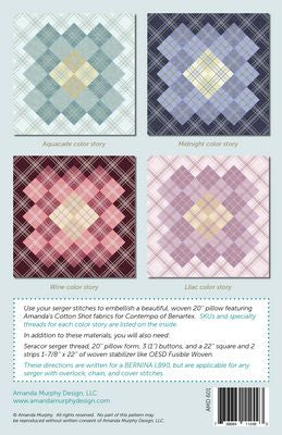 Amanda Murphy: Criss-Cross Pillow Serger Pattern