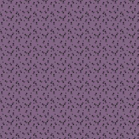 Beggar's Night: Night Skulls- Purple (1/4 Yard)