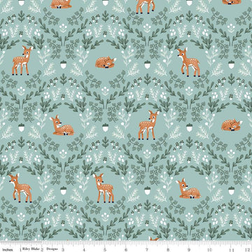 TWILIGHT CREATURES: Wild Fawns-Songbird (1/4 Yard)