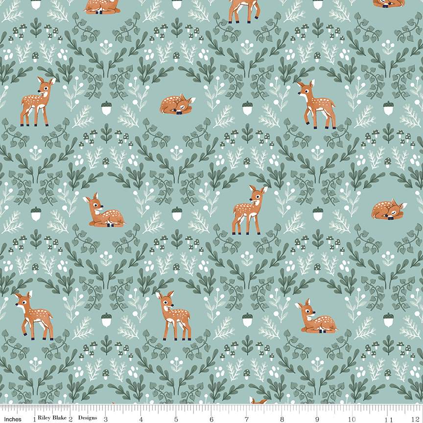 TWILIGHT CREATURES: Wild Fawns-Songbird (1/4 Yard)