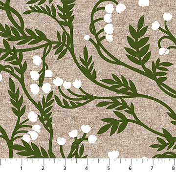 GROVE: Branches Linen-Green (1/4 Yard)