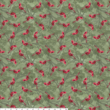 ALL ILLINOIS SHOP HOP 2024: Cardinals-Sage (1/4 Yard)